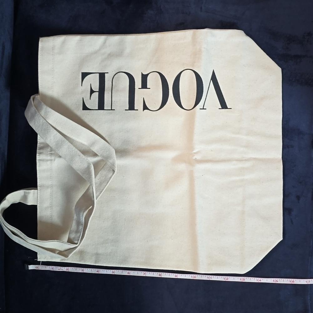 Vogue White Canvas Tote Bag